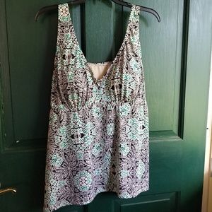 Swimsuits For All sz 20 Tankini Top women's vneck